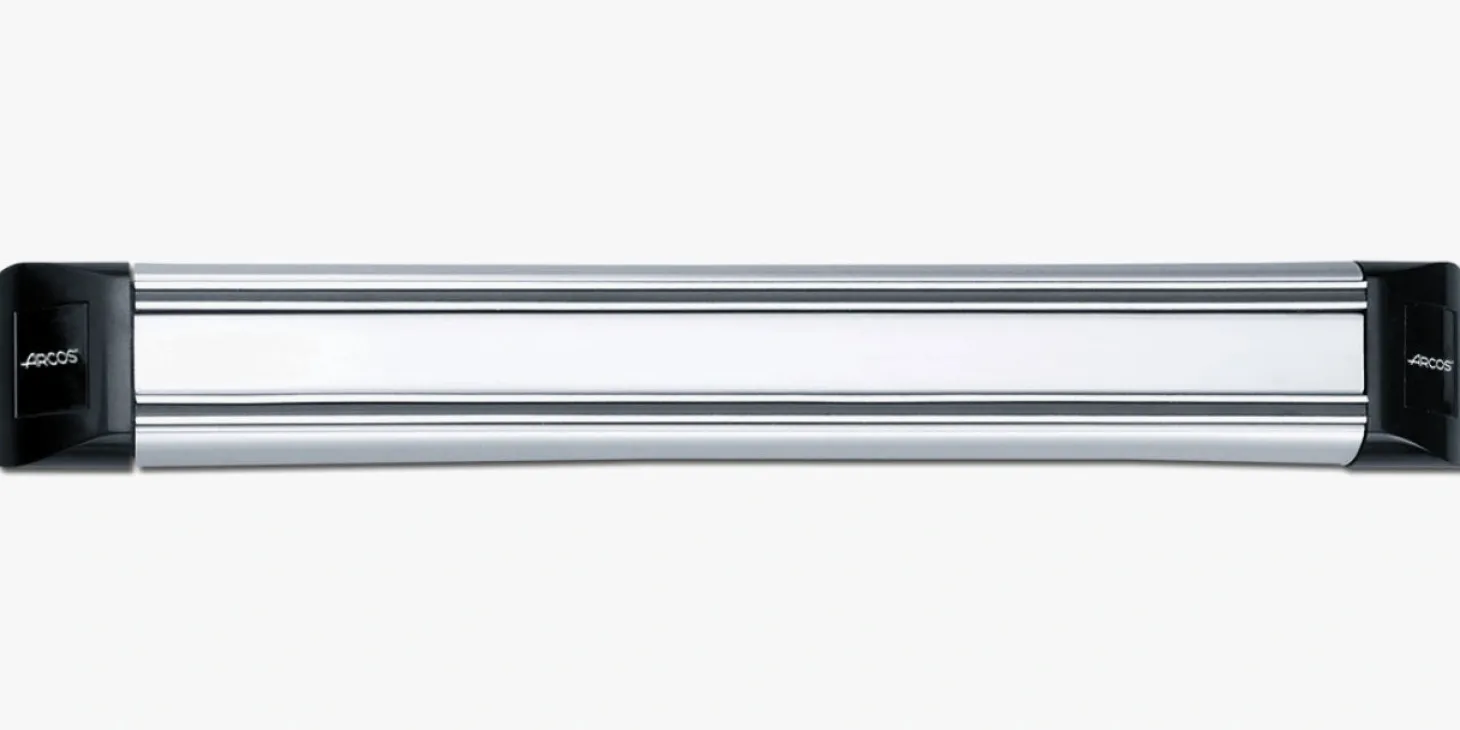 Barre aimantée rangement couteaux en acier PVC et ABS 300 x 45 mm