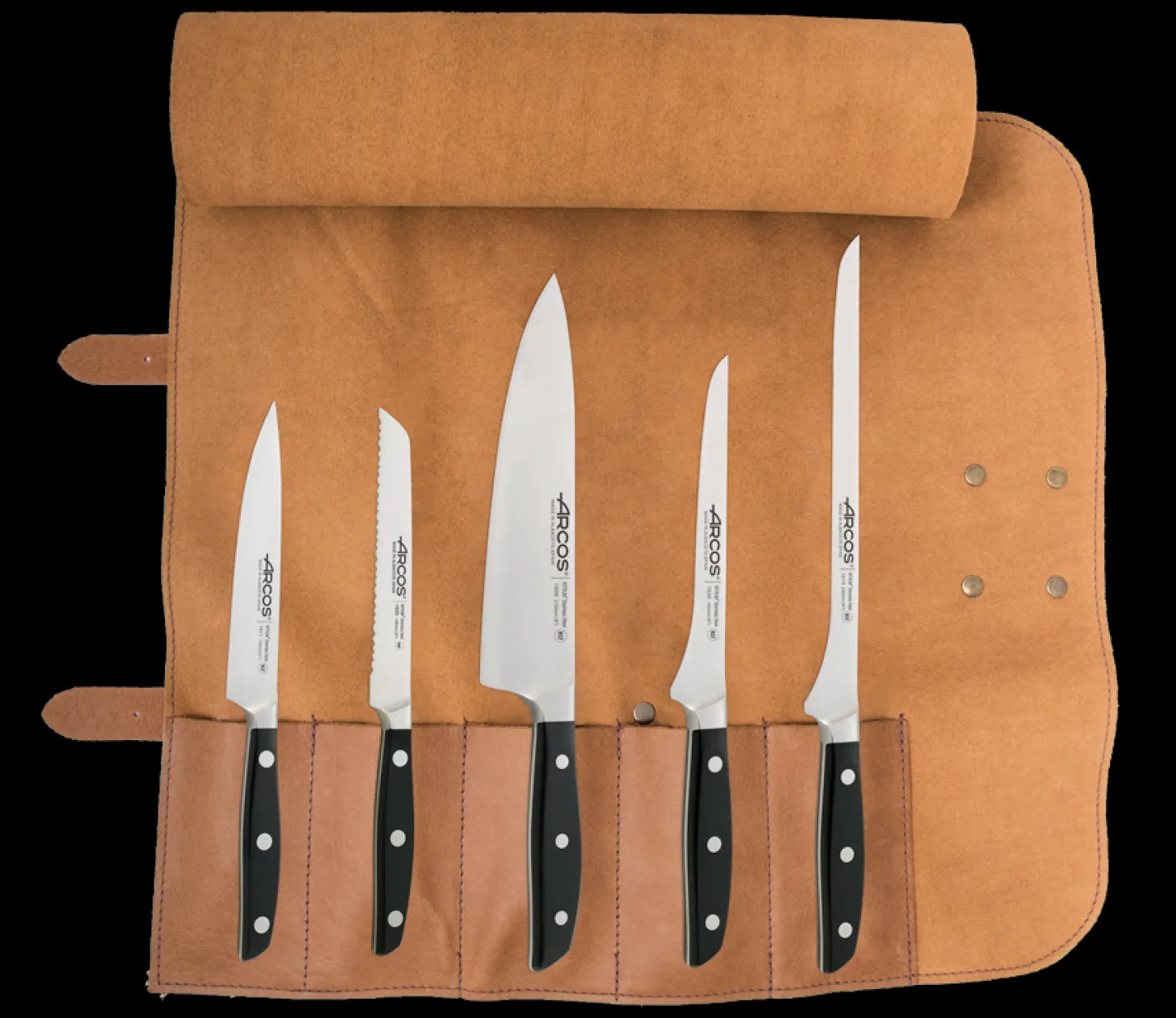 Bolsa piel y 5 cuchillos Serie Manhattan