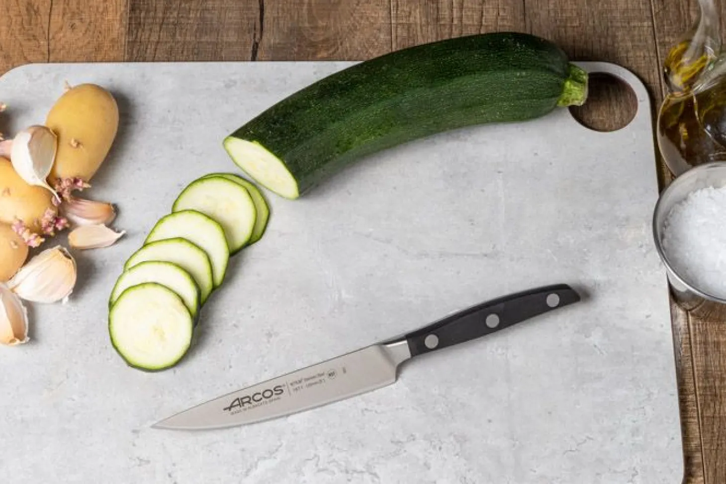 Bolsa piel y 5 cuchillos Serie Manhattan