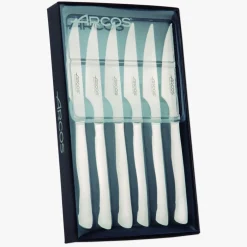 Coffret 6 couteaux à steak forgés acier inox lame lisse