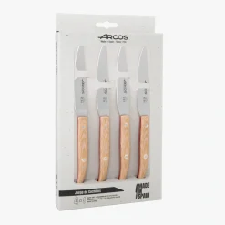 Coffret 4 couteaux à steak The Origin micarta beige