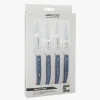 Coffret 4 couteaux à steak The Origin micarta bleu