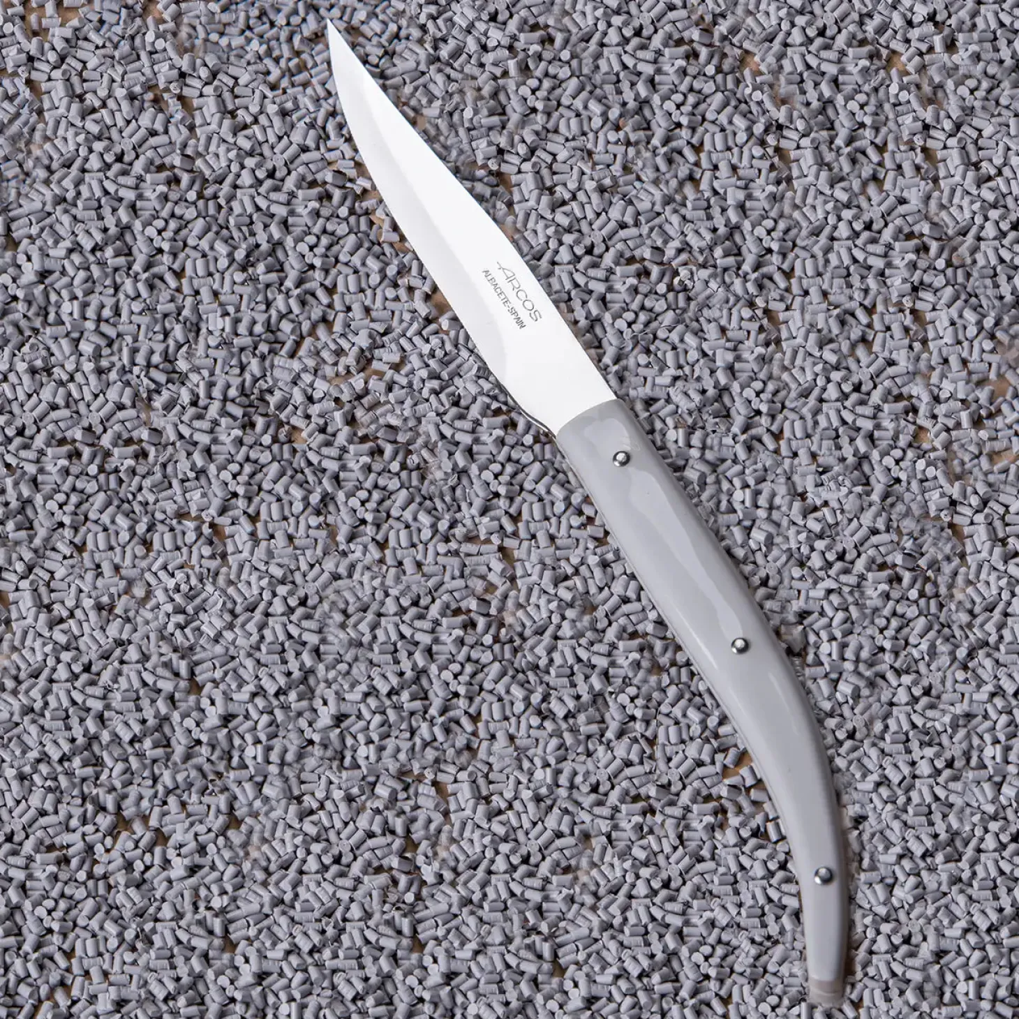 Coffret 4 couteaux à steak Microcranté Blanc