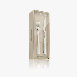 Coffret 6 couteaux steaks et fourchettes inox