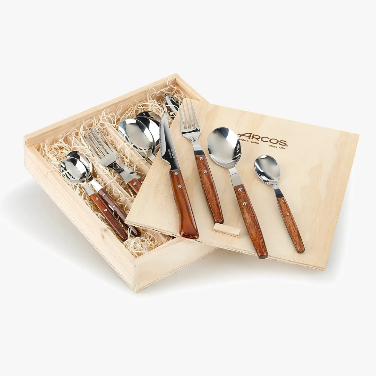 Coffret Couverts Bois Gregorio ARCOS 16 pièces