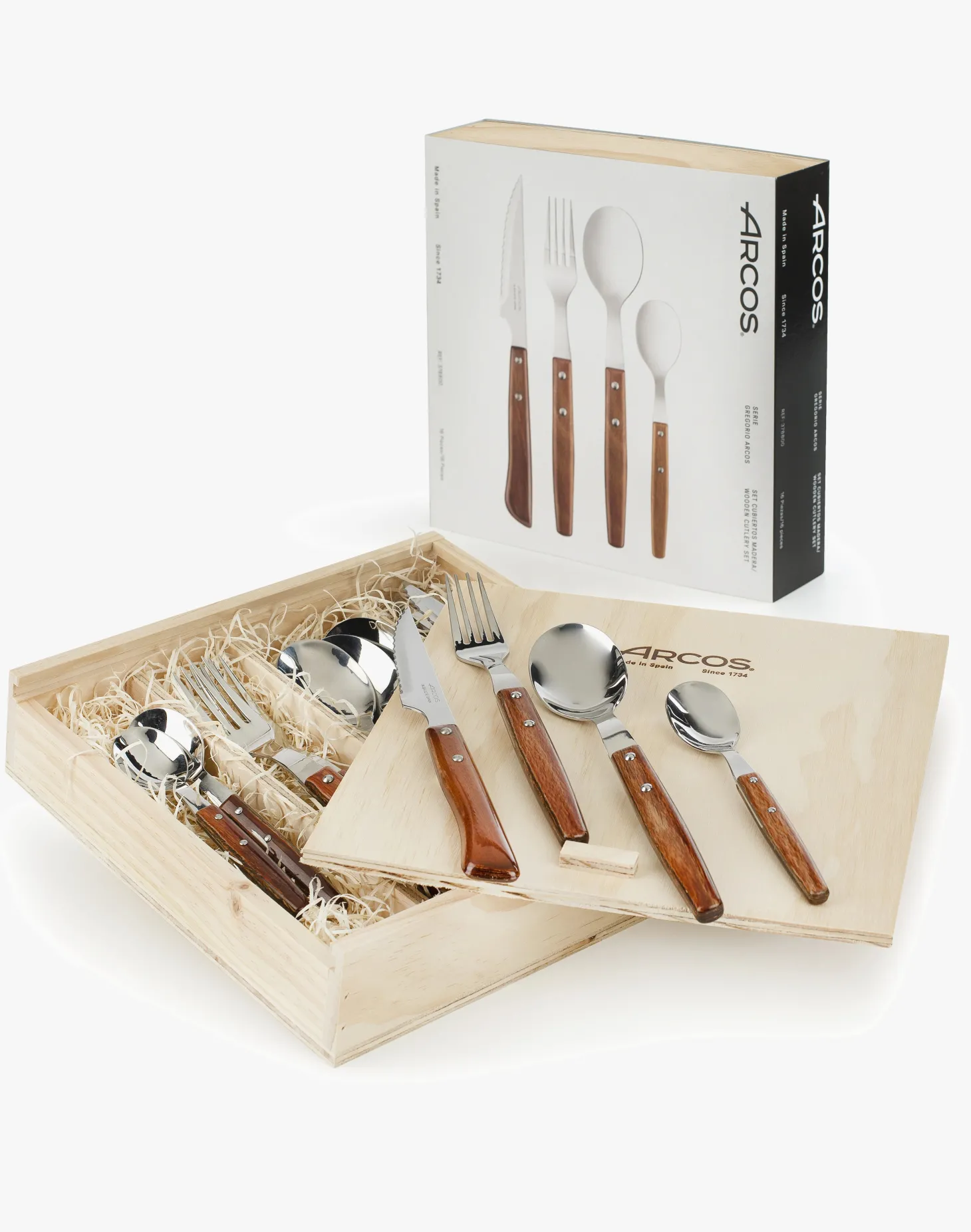 Coffret Couverts Bois Gregorio ARCOS 16 pièces