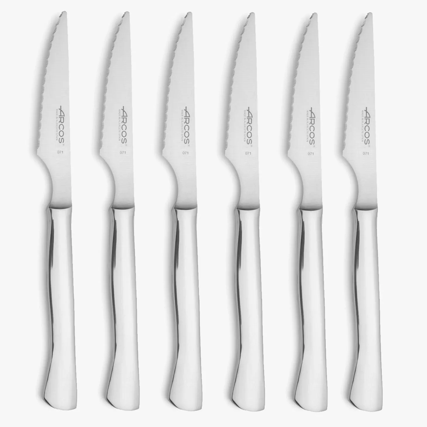 Coffret de 6 couteaux à steak forgés inox lame crantée