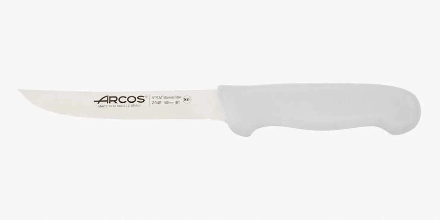 Couteau à désosser lame large blanc 2900 160 mm