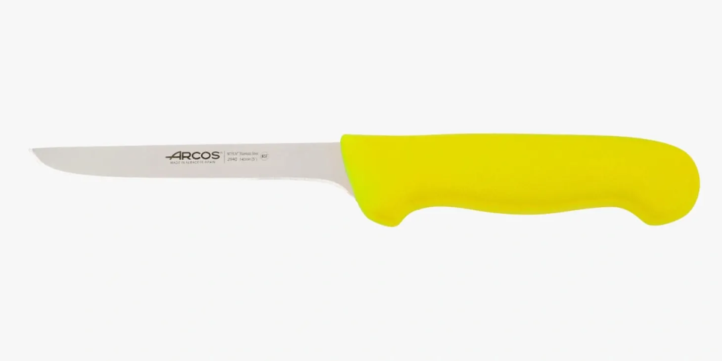 Couteau à désosser lame usée jaune 2900 140 mm