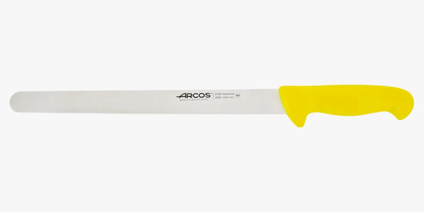 Couteau à jambon flexible jaune 2900 300 mm