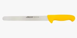 Couteau à jambon lame large flexible jaune 250 mm
