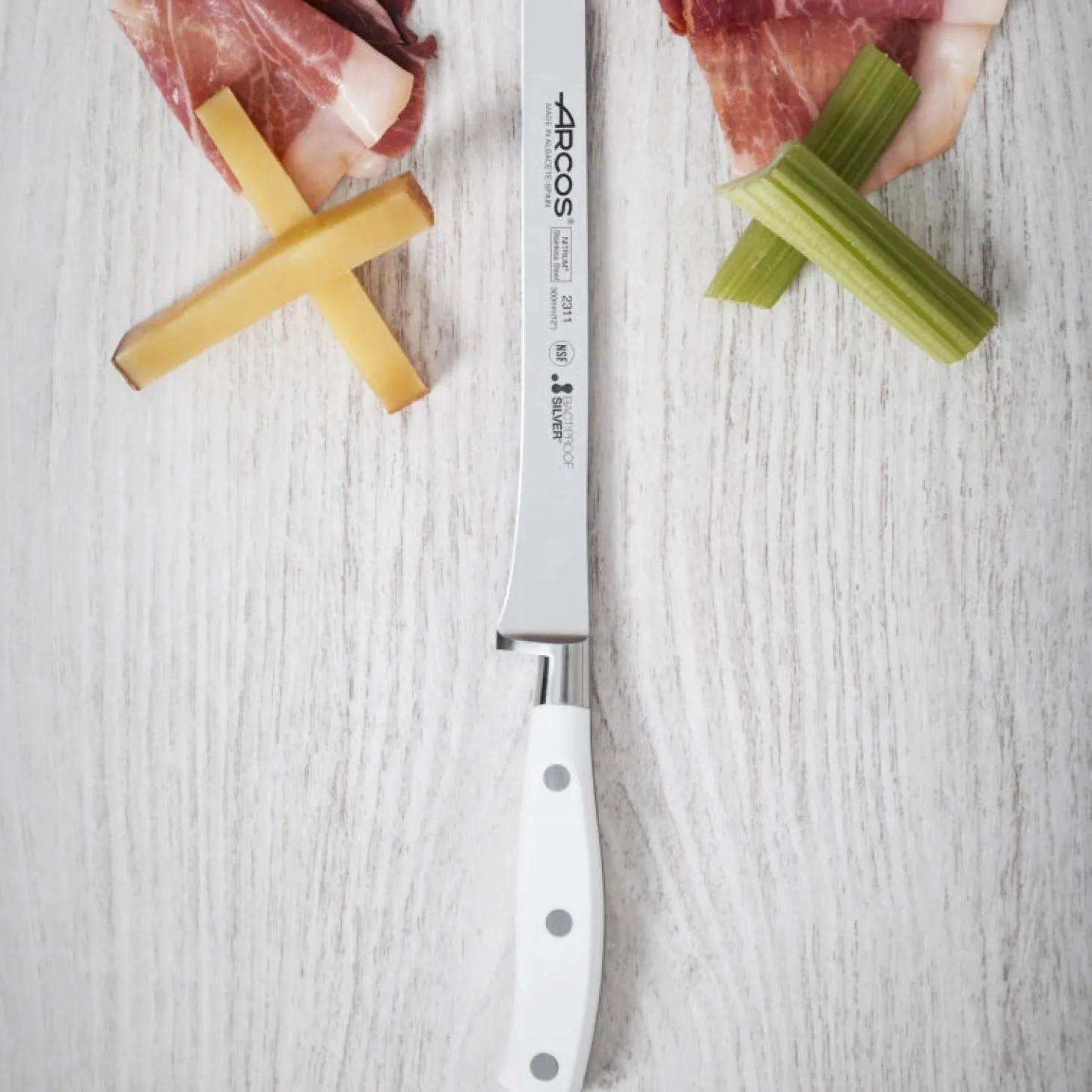 Couteau à jambon Riviera Blanc 300 mm