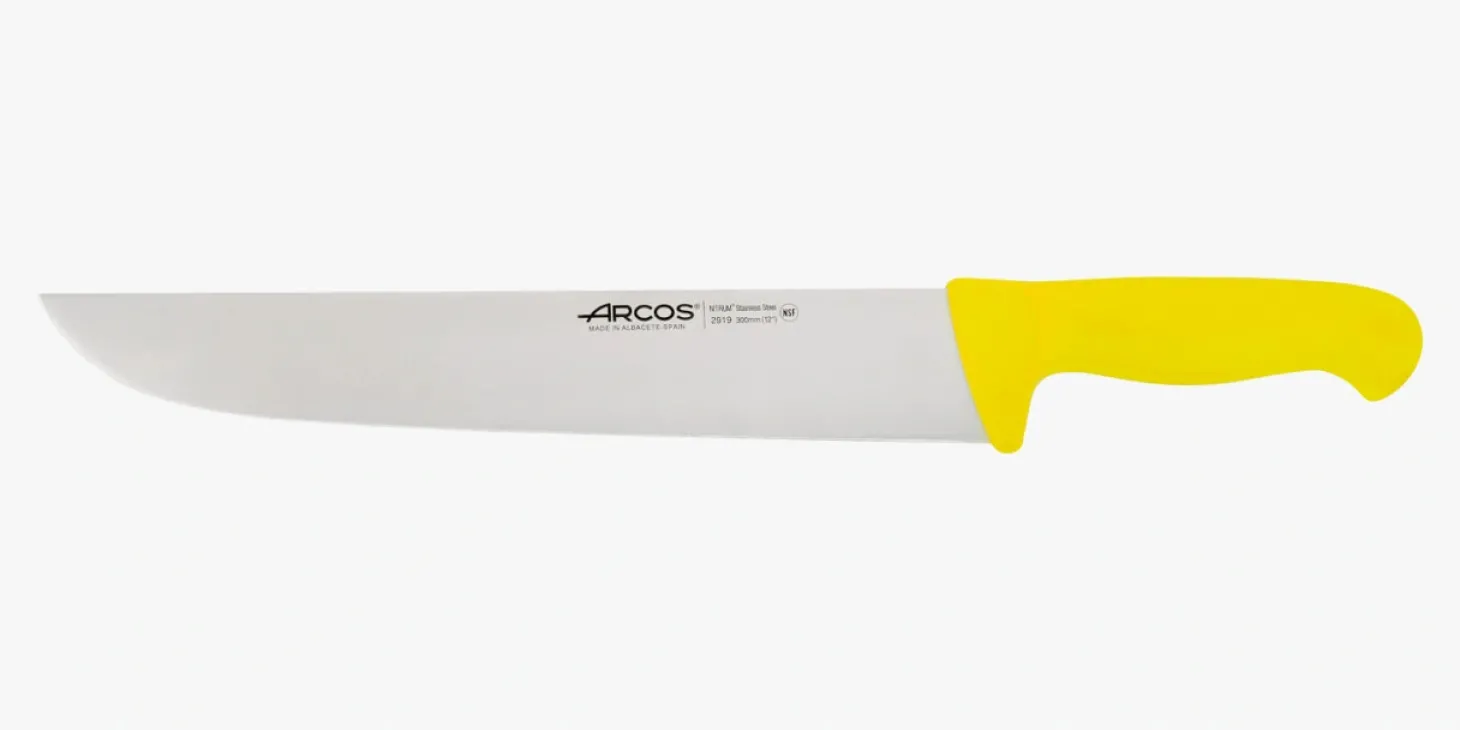 Couteau de boucher jaune 2900 300 mm
