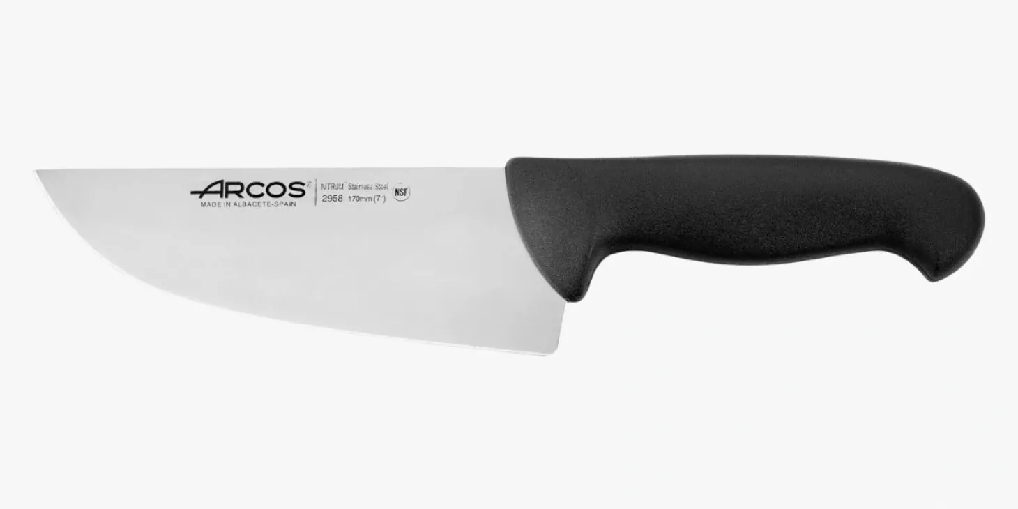 Couteau de boucher lame large noir 2900 170 mm