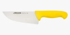 Couteau de boucher lame large jaune 2900 170 mm