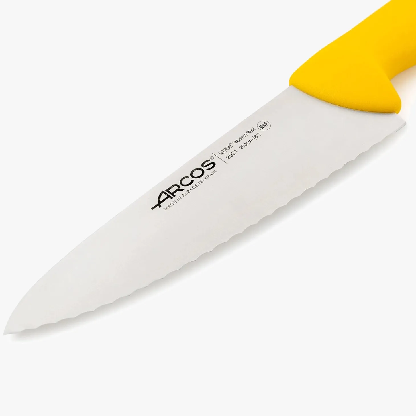 Couteau de chef cranté jaune 2900 200 mm