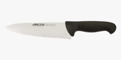 Couteau de chef cranté noir 2900 200 mm