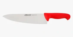 Couteau de chef lame large rouge 2900 250 mm