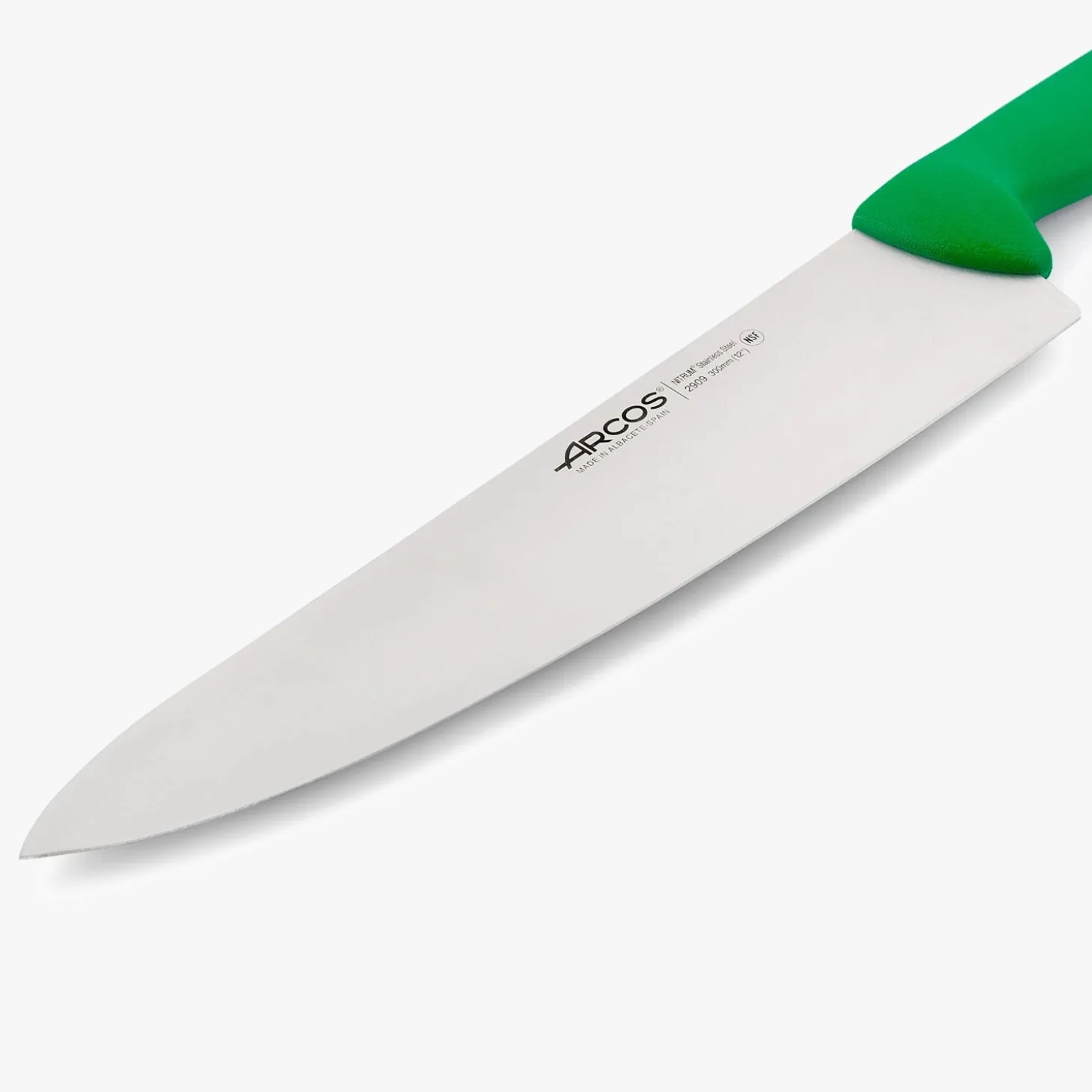 Couteau de chef lame large vert 2900 300 mm