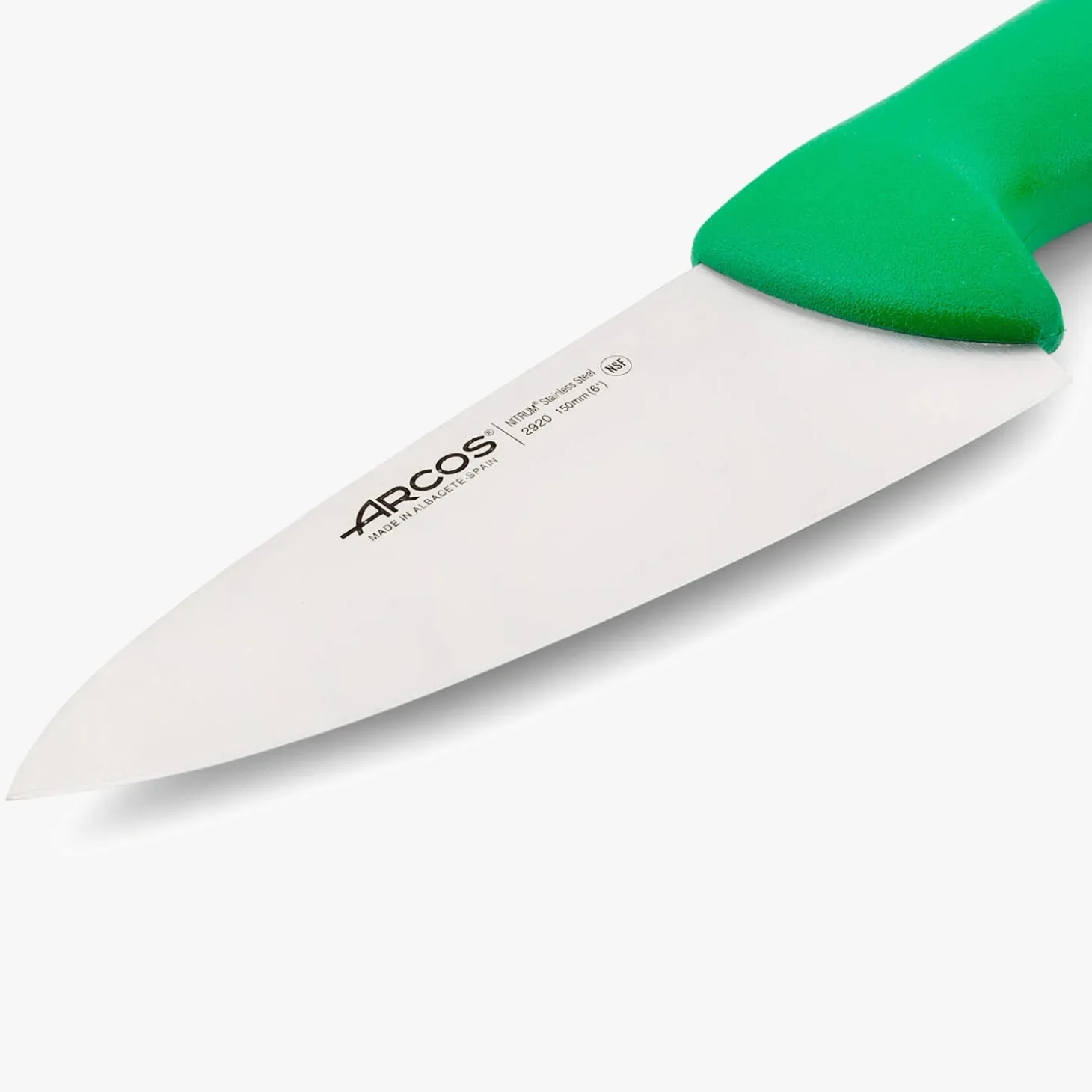 Couteau de chef lame large vert 2900 150 mm