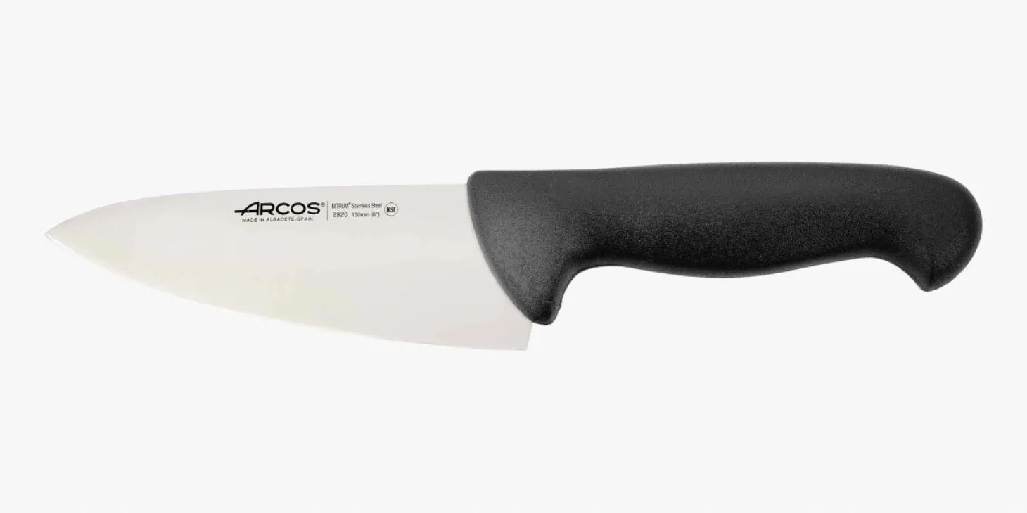 Couteau de chef lame large noir 2900 150 mm