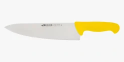 Couteau de chef lame large jaune 2900 250 mm