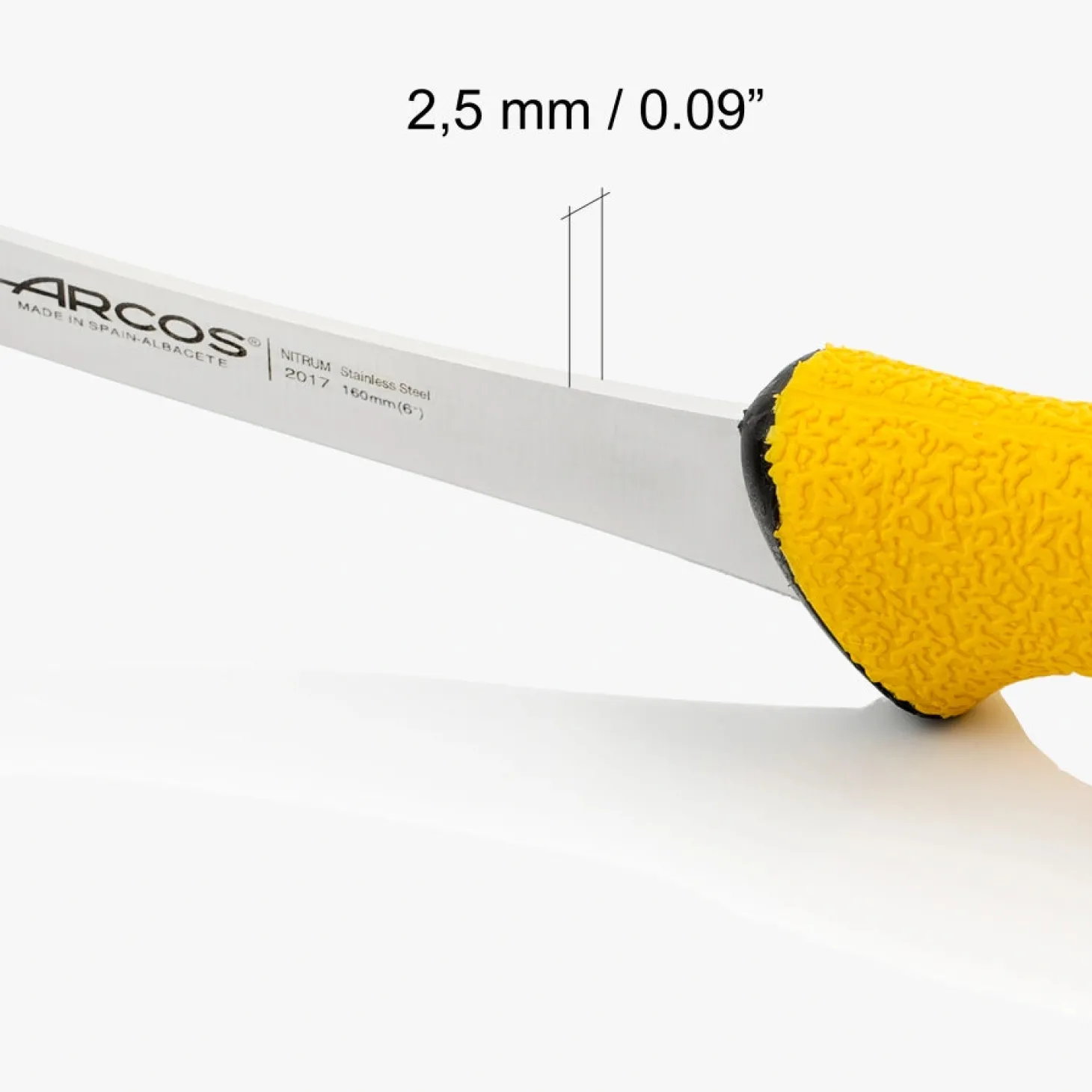 Couteau désosseur courbe Semi-Rigide Pointe Biseau Duo Pro 160 Mm