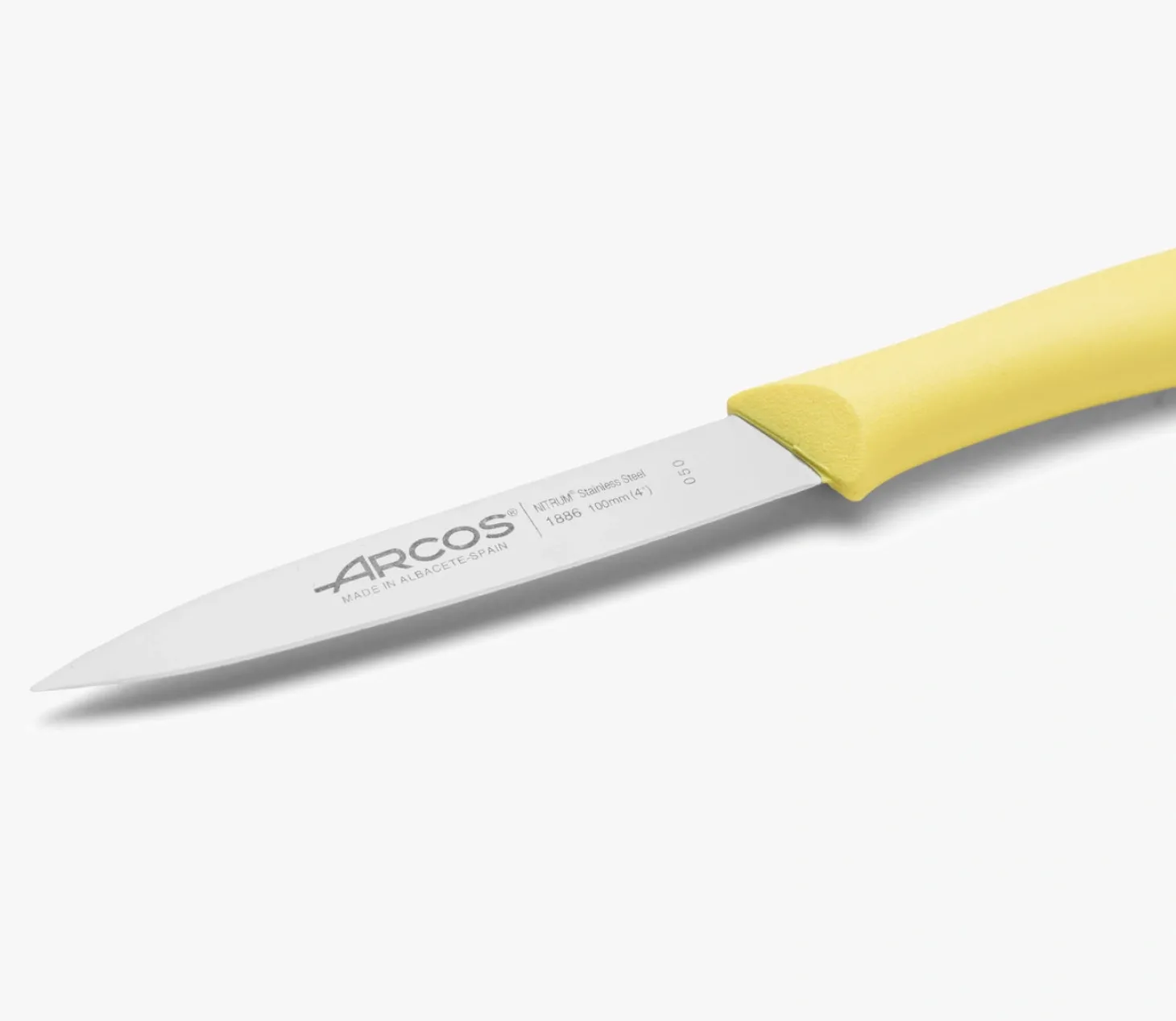 Couteau éplucheur 100 mm coleur citron série Nova