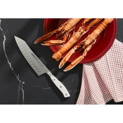 Couteau Rocking Santoku Riviera Blanc 180 mm