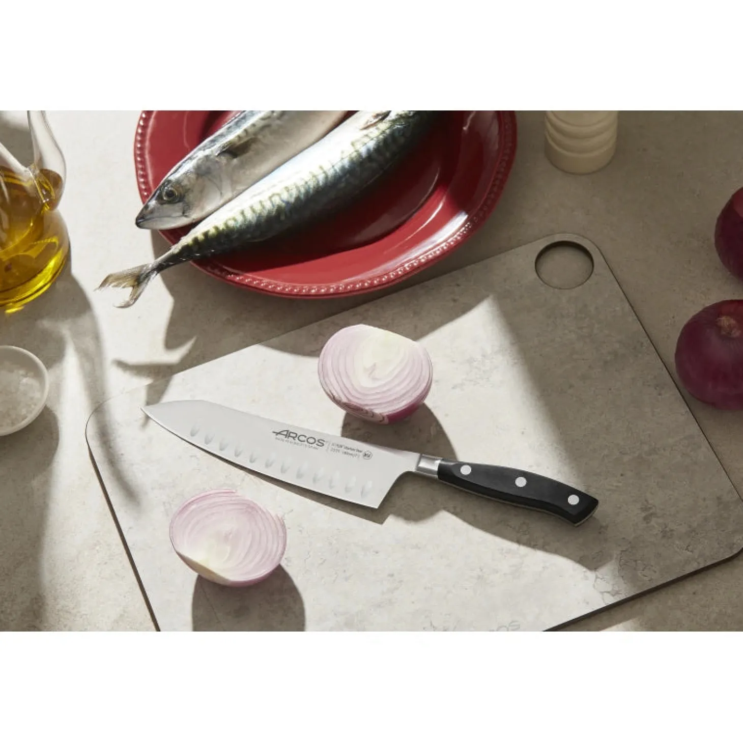 Couteau Rocking Santoku Riviera 180 mm