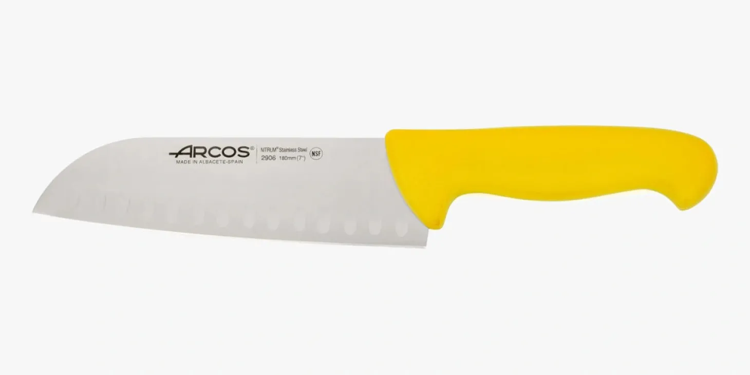 Couteau Santoku jaune 2900 180 mm