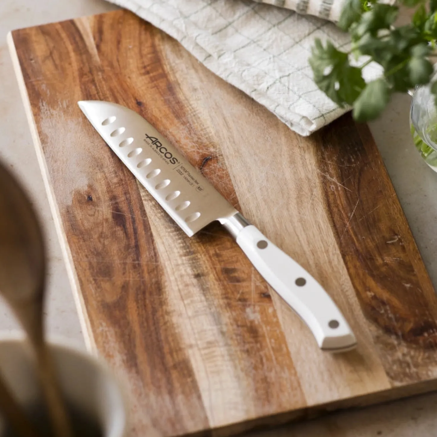 Couteau Santoku Riviera Blanc 140 mm