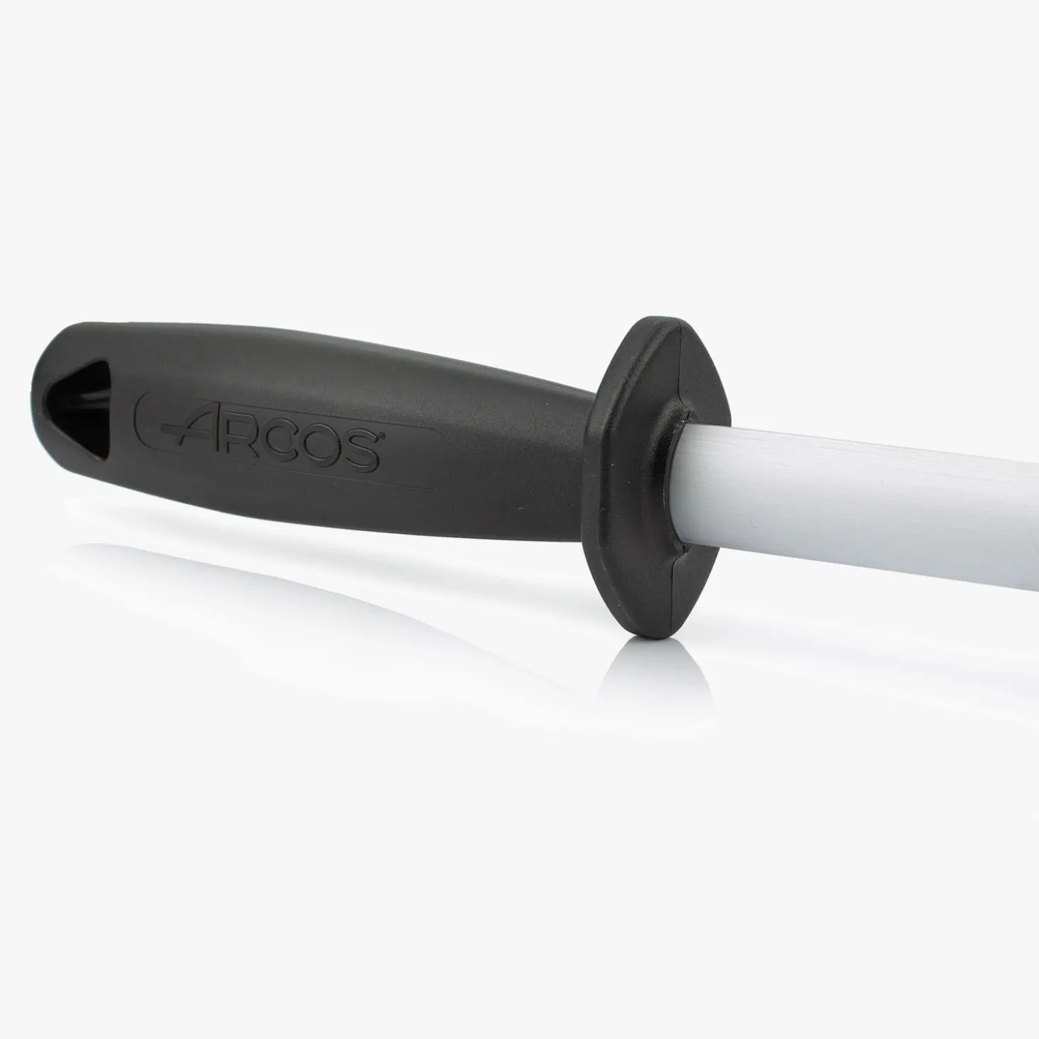 Fusil à Aiguiser Ovale à Grain Extra Fin Noir