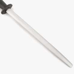 Fusil à Aiguiser Ovale à Grain Extra Fin Noir