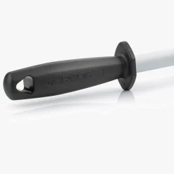 Fusil à Aiguiser Ovale à Grain Extra Fin Noir