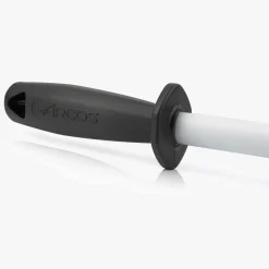 Fusil à Aiguiser Ovale à Grain Extra Fin Noir