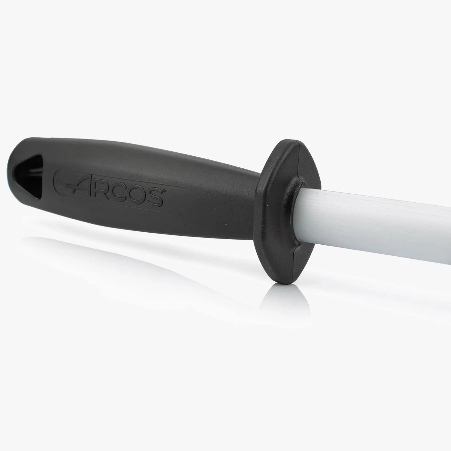 Fusil à Aiguiser Ovale à Grain Extra Fin Noir