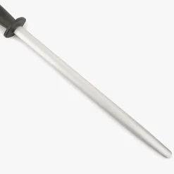 Fusil à Aiguiser Ovale à Grain Extra Fin Noir