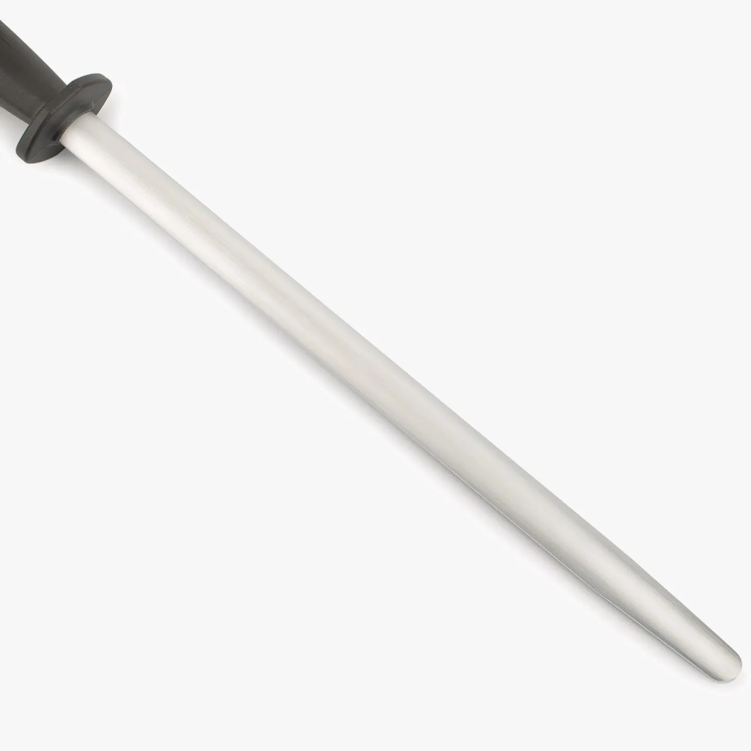 Fusil à Aiguiser Ovale à Grain Extra Fin Noir