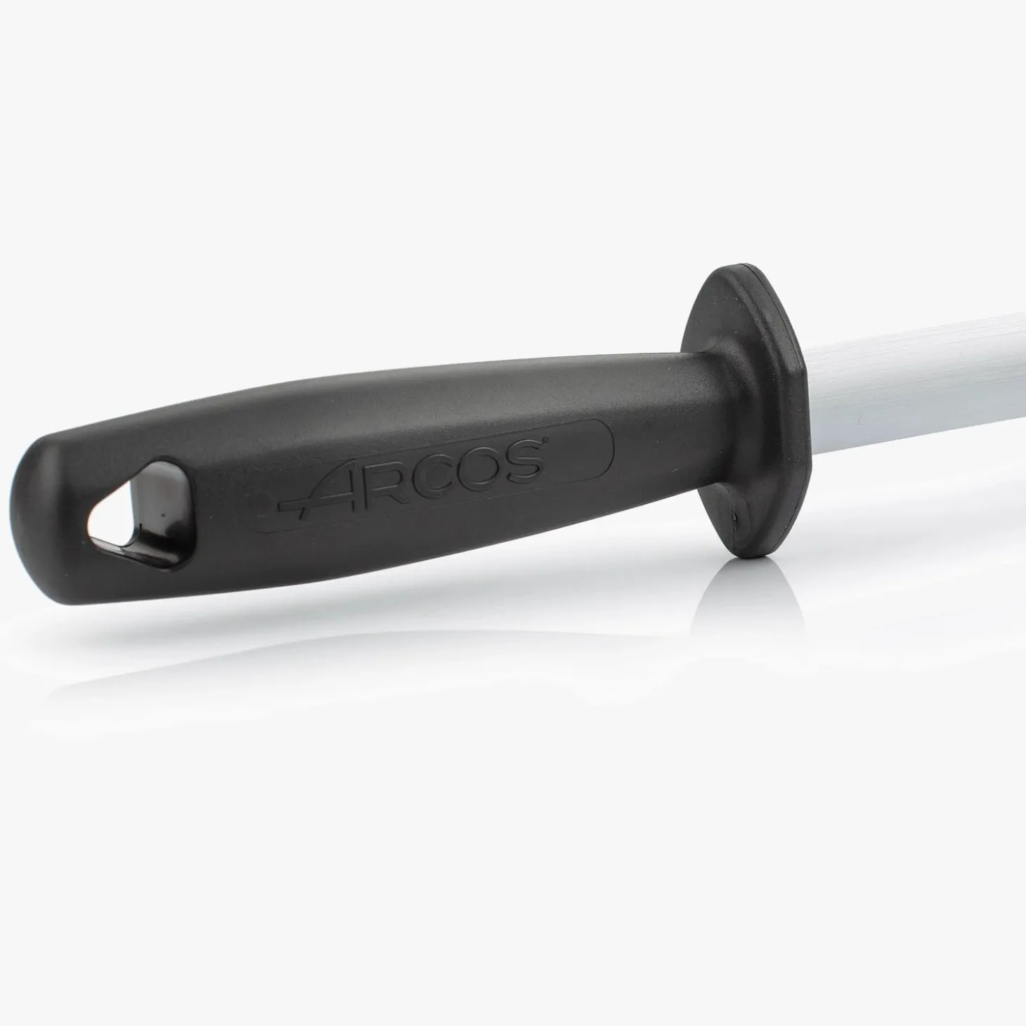 Fusil à Aiguiser Ovale à Grain Extra Fin Noir