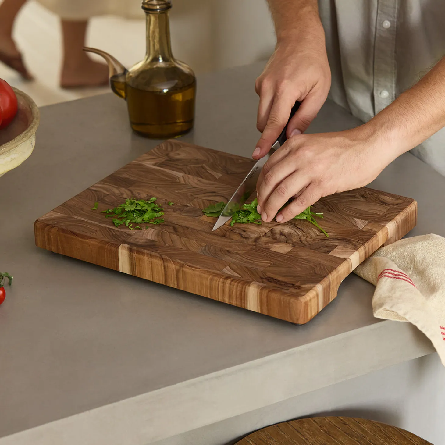 LANCHE À DÉCOUPER EN BOIS DE TECK