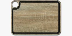 Planche à découper décors bois clair avec rigole 330 x 230 mm