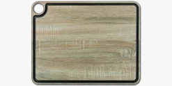 Planche à découper décors bois avec rigole 427 x 327 mm