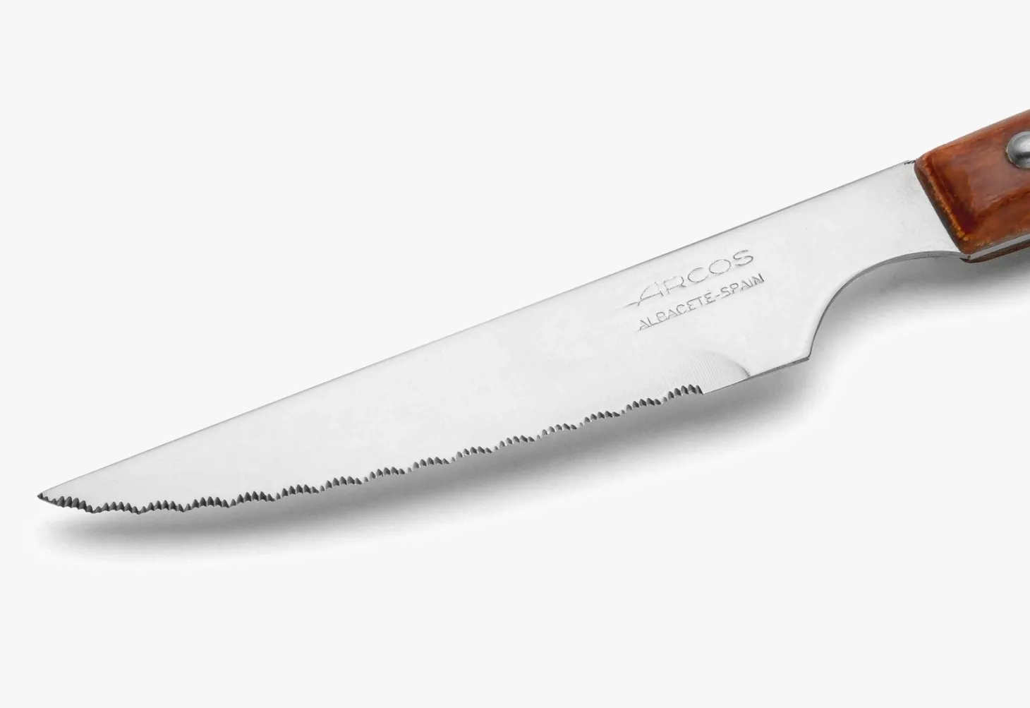 Set 6 couteaux à steak crantés hêtre