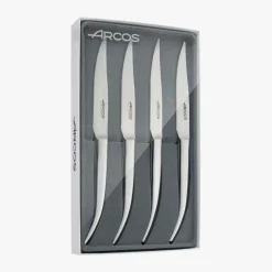 Set 4 couteaux à steak microdentés The Origin inox 110 mm