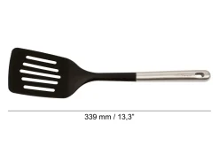 Set 3 piezas Serie Samoa Iconic Negra+ espátula ranurada y pinzas