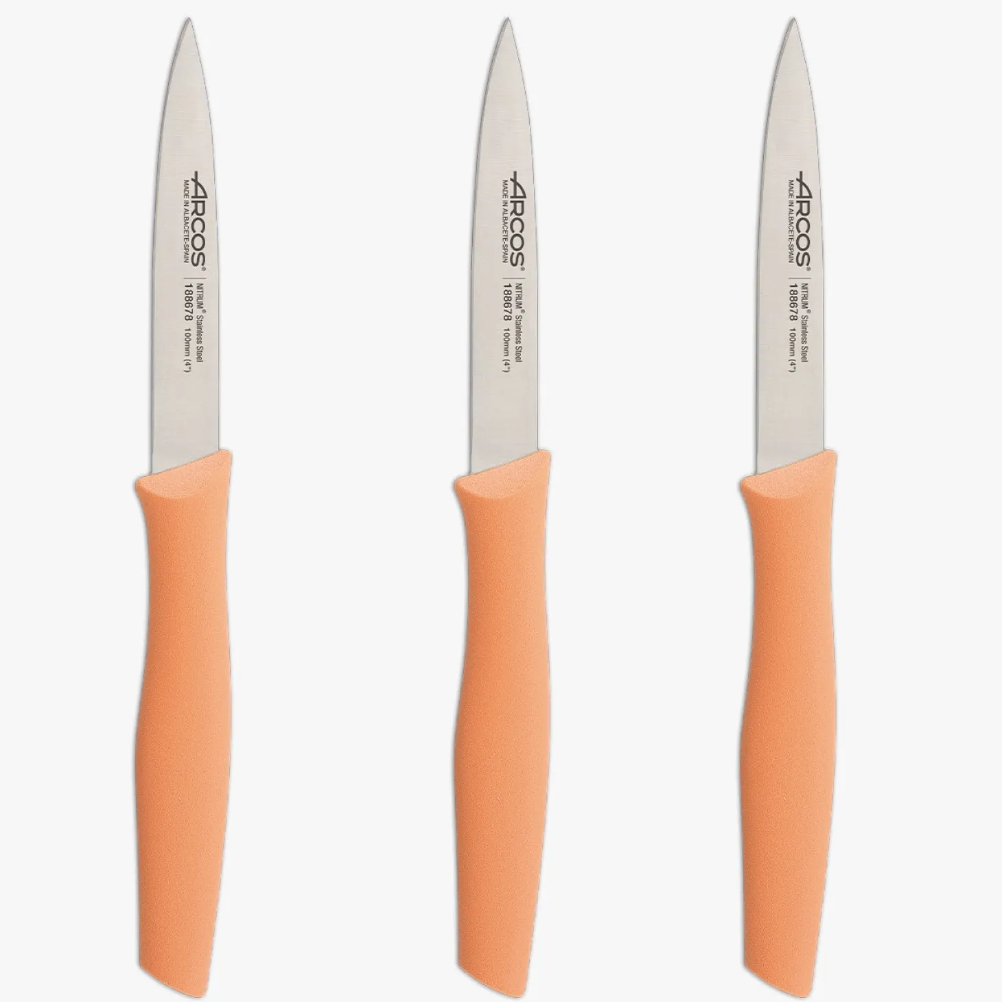 Set de Couteaux d'Office Couleur Corail Série Nova